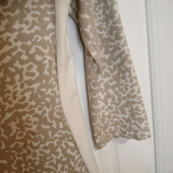 NARCISO RODRIGUEZ Designer Bodycon  Animal Print Dress  Beige White New Sz 44/8 - Picture 14 of 16